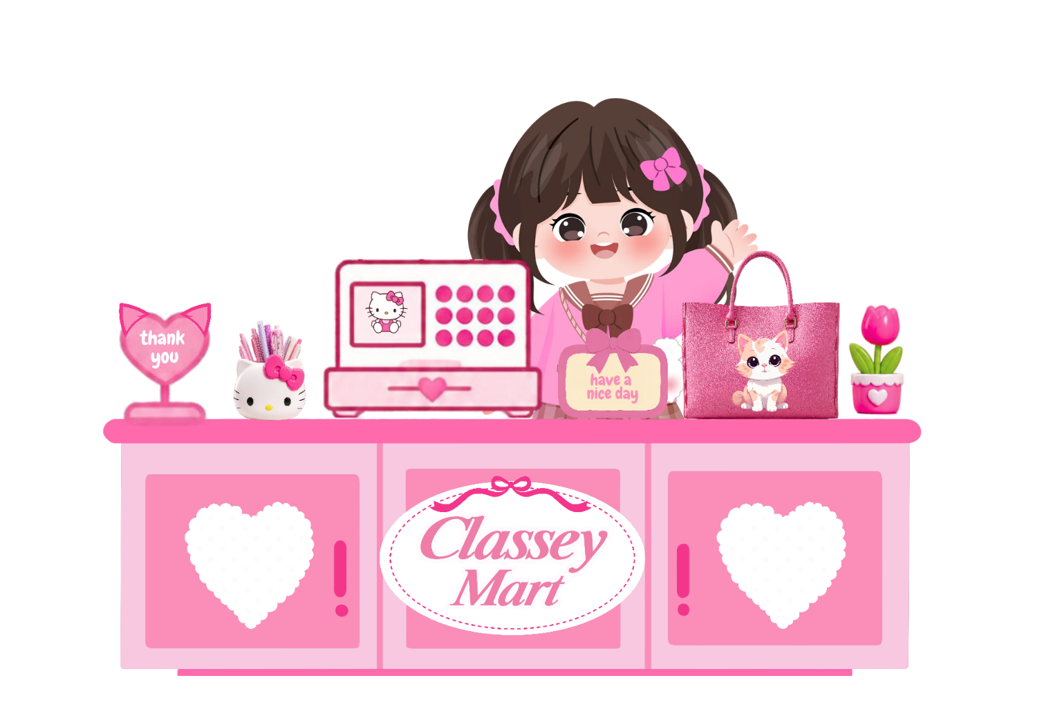 Ilustrasi kasir asli Classey Mart